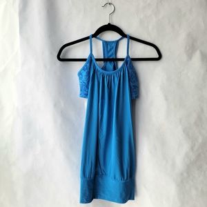Lululemon Blue Built in Bra No Limits Tank Sz6 EUC